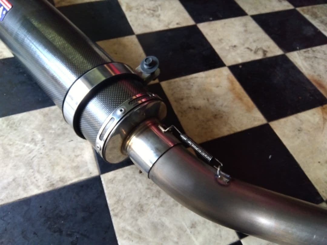 美品OVER USA オーバーレーシング　カーボンサイレンサー　60.5φ