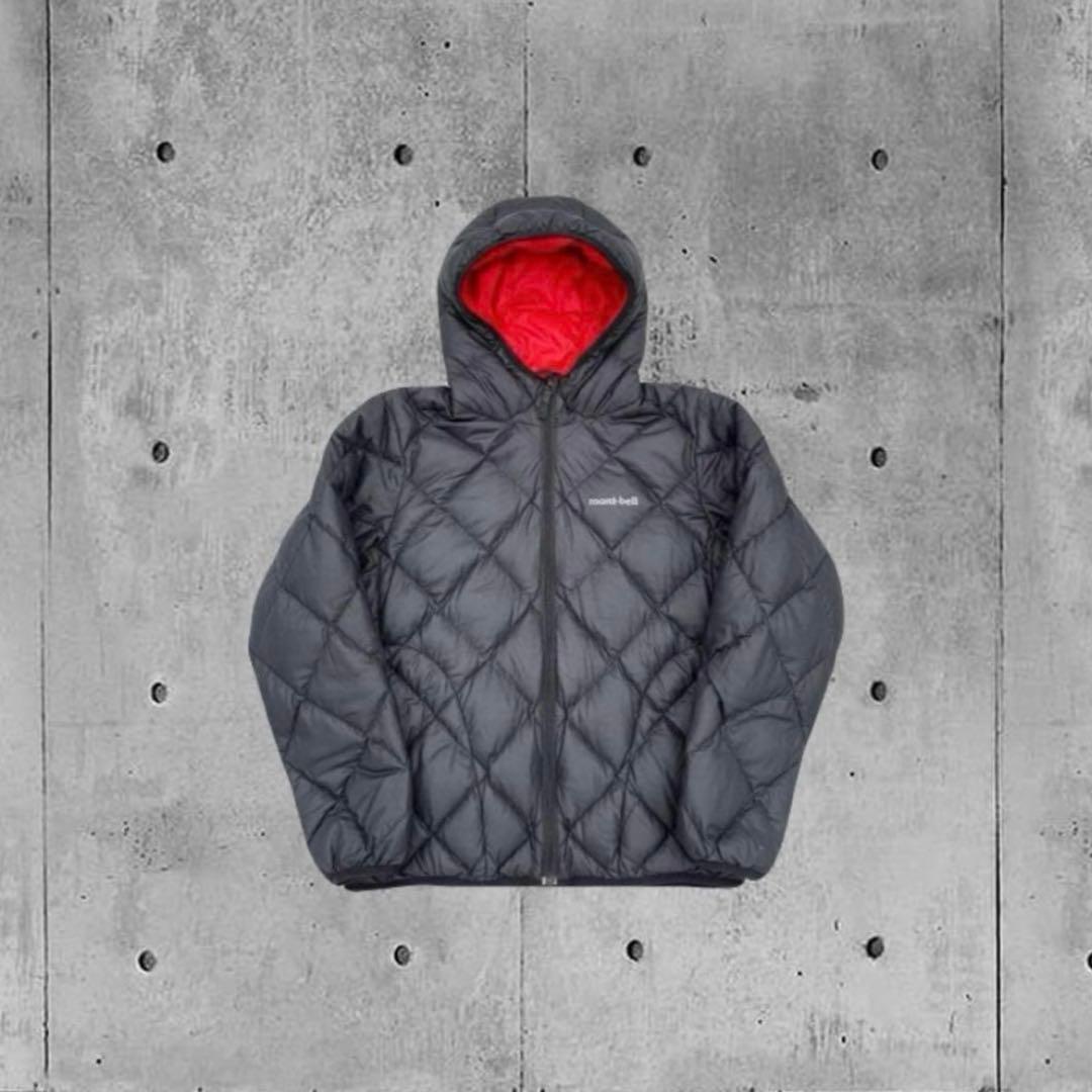 mont-bell ダウンジャケット キルティング　リバーシブル黒／赤 mont-bell ダウンジャケット 黒 赤 - メルカリ