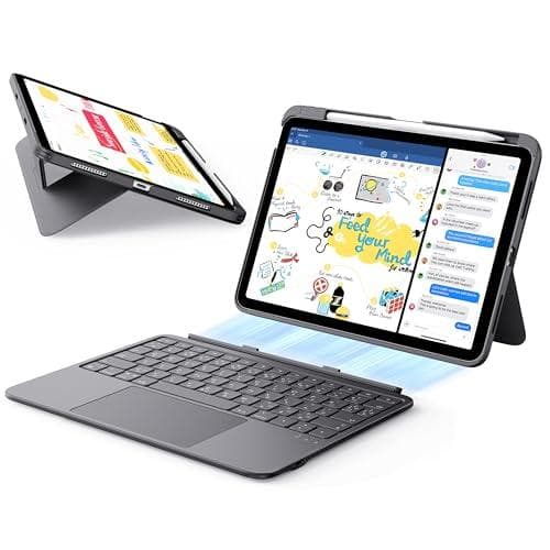 ESR Flex iPad キーボード付きケース, iPad Air 11インm iPad Air 11インチ（M3）2025年 取り外し可能Bluetoothキーボード