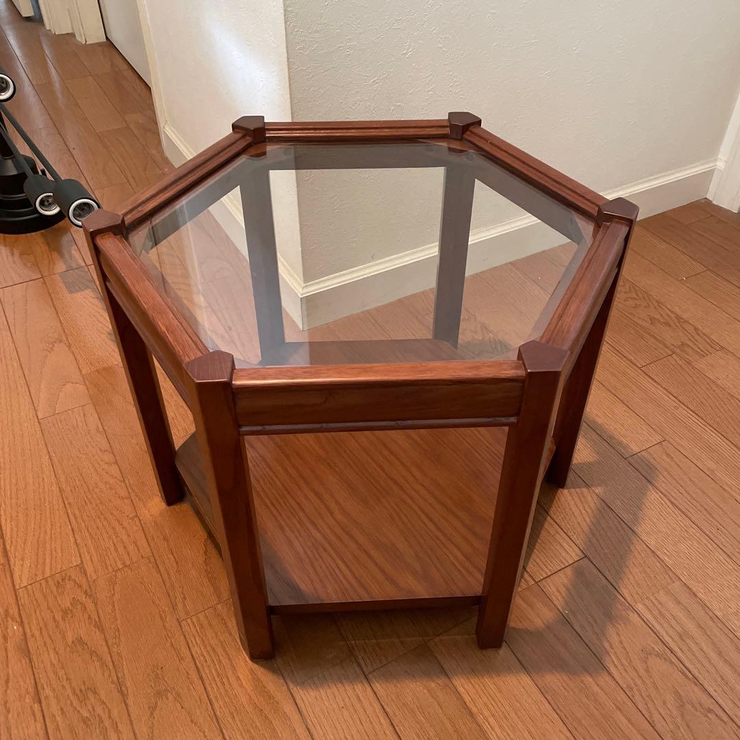 ヘキサゴン サイド テーブル 六角 レトロ アンティーク ビンテージ