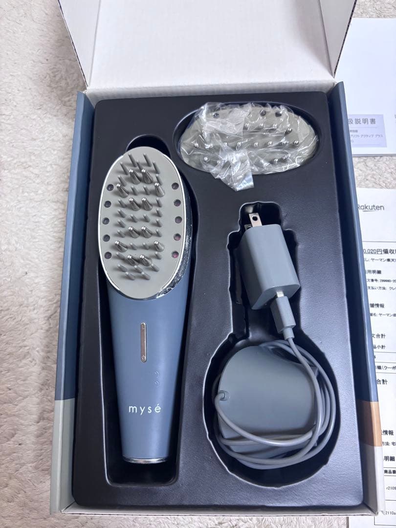 myse 美顔器 マッサージ機能付き グレー 充電器付き スカルプリフト アクティブ プラス｜カンタン、キレイ、お風呂でエステ