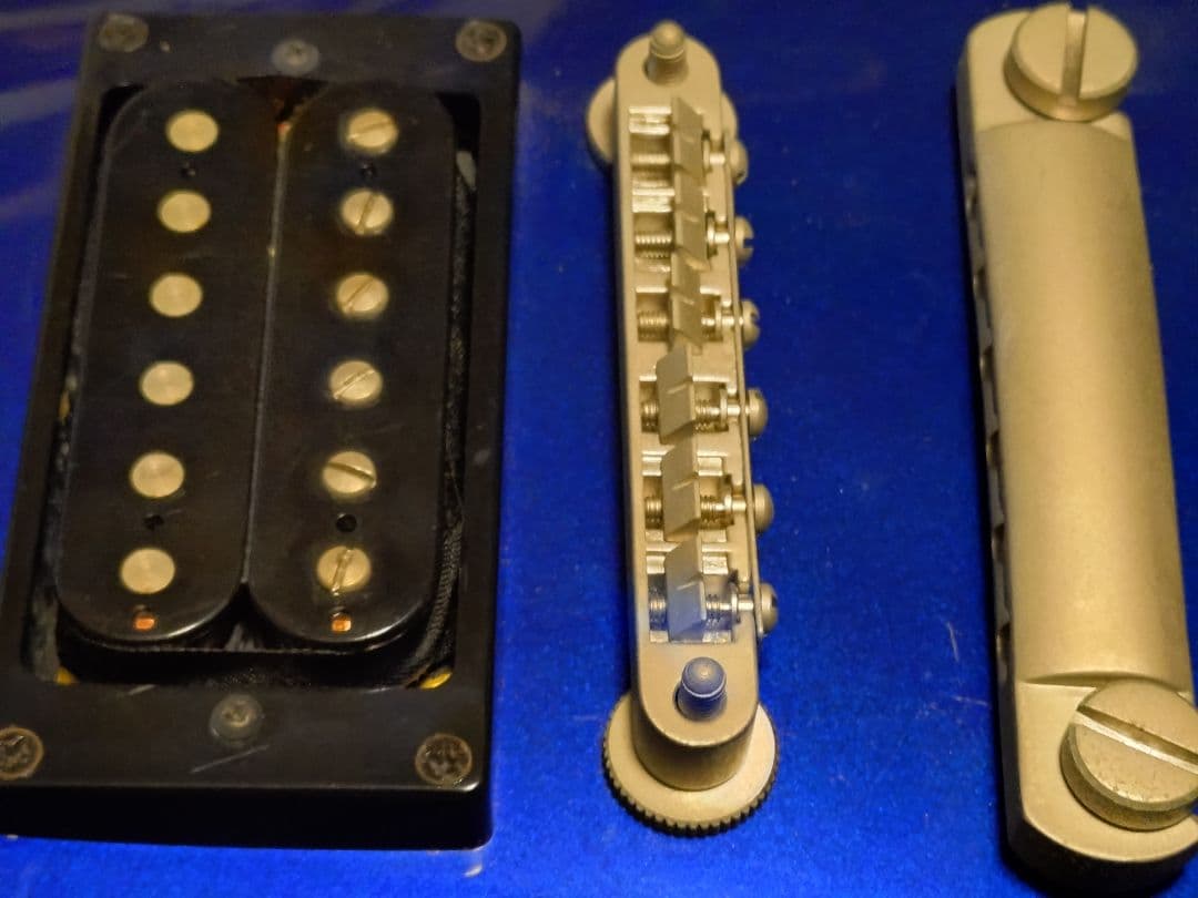 USED】Burny_レスポール_エレキギター_ジャンク品扱い_ブルー