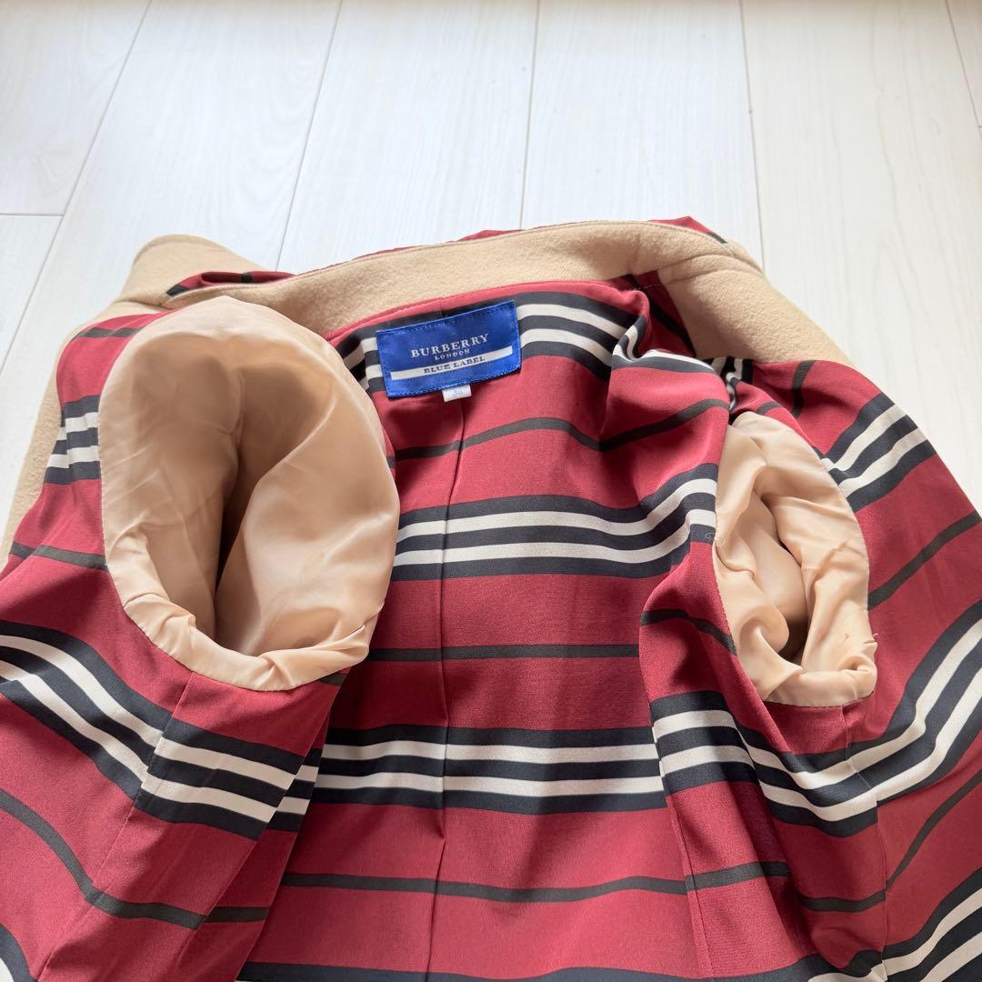 希少✨バーバリーブルーレーベル ウール フーデットコート ショート