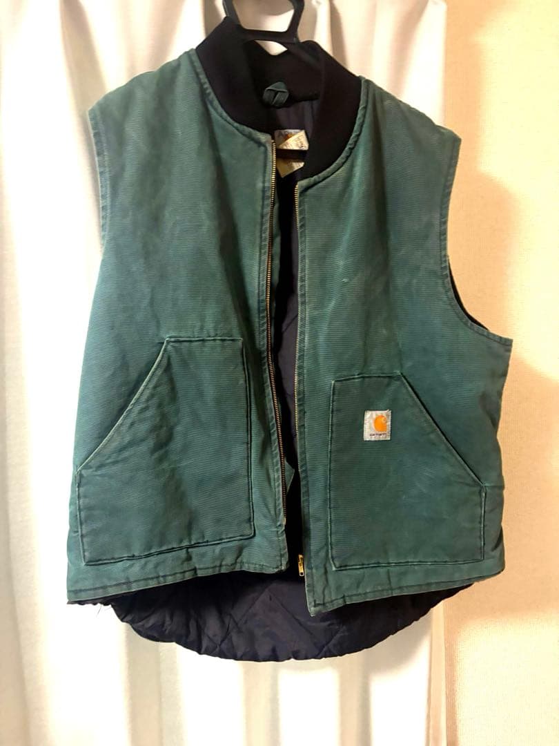 【大人気古着】carhartt ベスト XL モスグリーン アメリカ製 Carhartt ダックベスト モスグリーン Size (XL) – frgeek