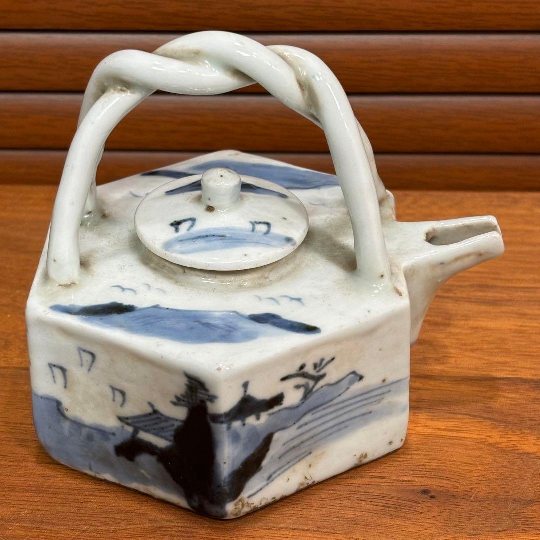 中国 古染 水注 中国で購入 大清雍正年製 染付 水注 骨董】大清雍正年
