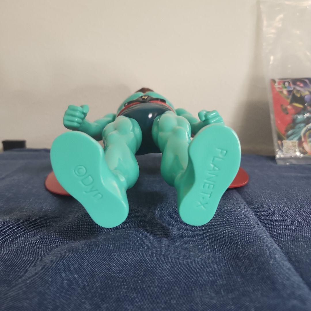 墓場の画廊 デビルマン マスク 面取れ ソフビ グリーン 一部塗装剥がれ