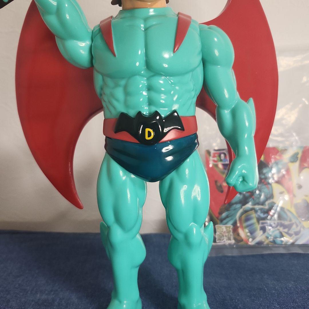 墓場の画廊 デビルマン マスク 面取れ ソフビ グリーン 一部塗装剥がれ