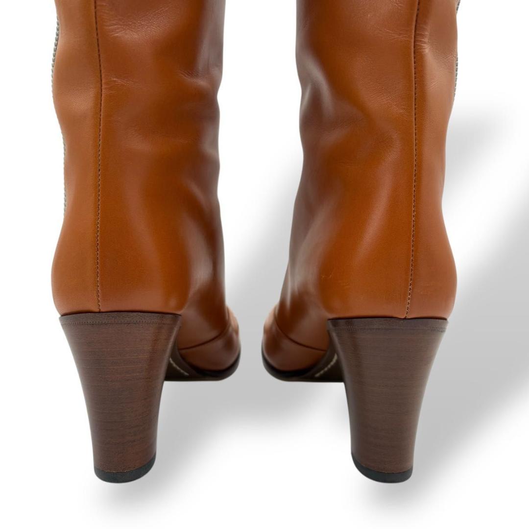 1回のみ GUCCI×adidas ロングブーツ 3本ライン イタリア製 レザー