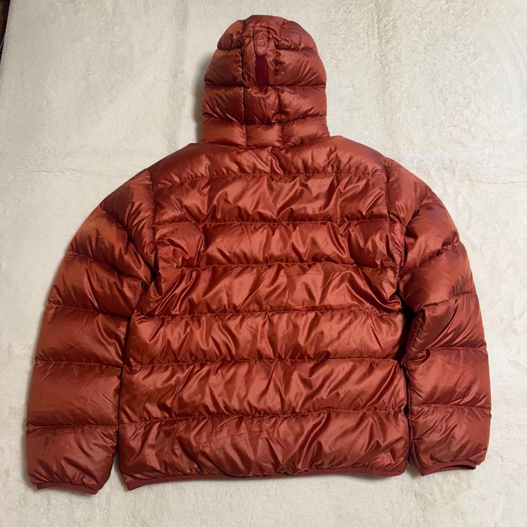 美品モンベル800FPライトアルパインダウンパーカMen'sLオレンジレッド