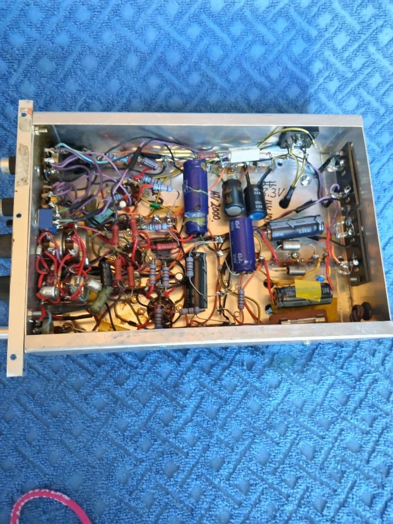 自作 マイク付き NF ステレオプリアンプ動作品の出品です。