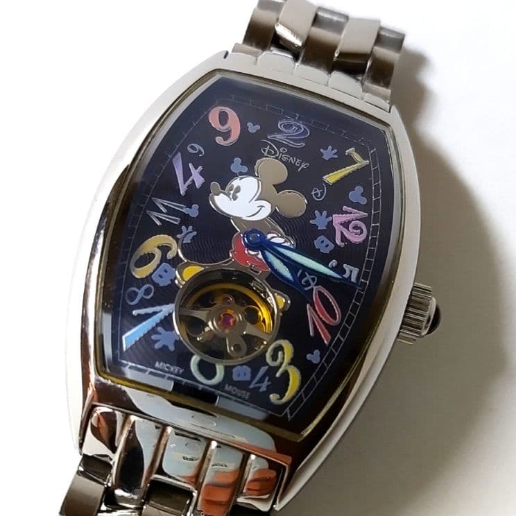 ディズニー『ファンタジーアワー腕時計』ミッキー生誕77周年記念 未使用級✨ 77周年 ディズニー ファンタジーアワー ミッキー 手巻き