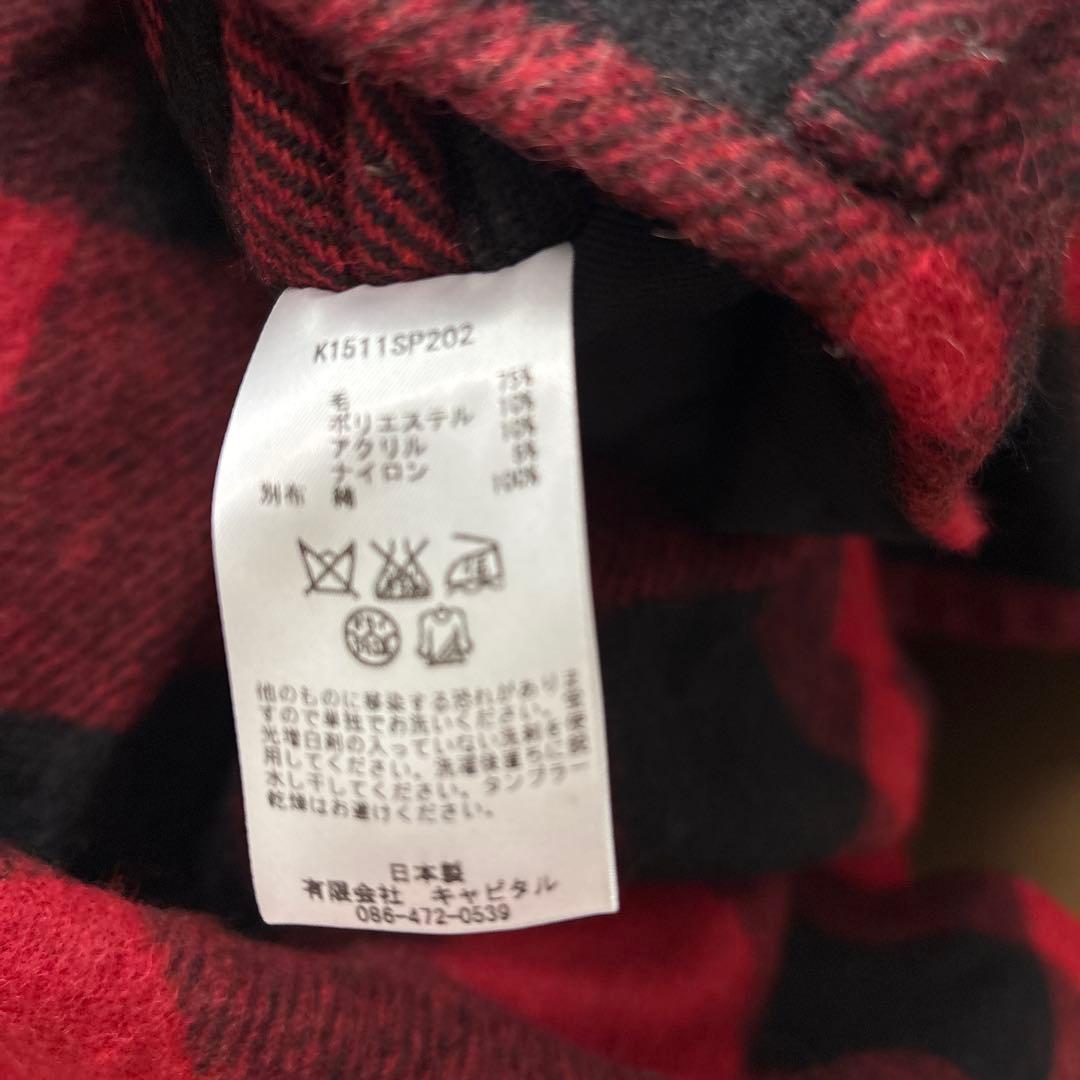 KAPITAL レッドブラックチェック ガウチョパンツ - メルカリ