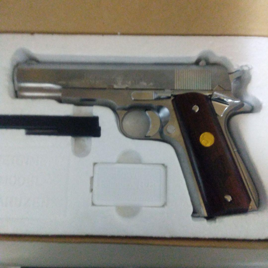 マルゼンコルトガバメント(ステンレス・ローズウッドグリップ樹脂製）ガスガン18才 マルゼン] コルト ガバメント ステンレスカスタム 紫檀材ローズウッド