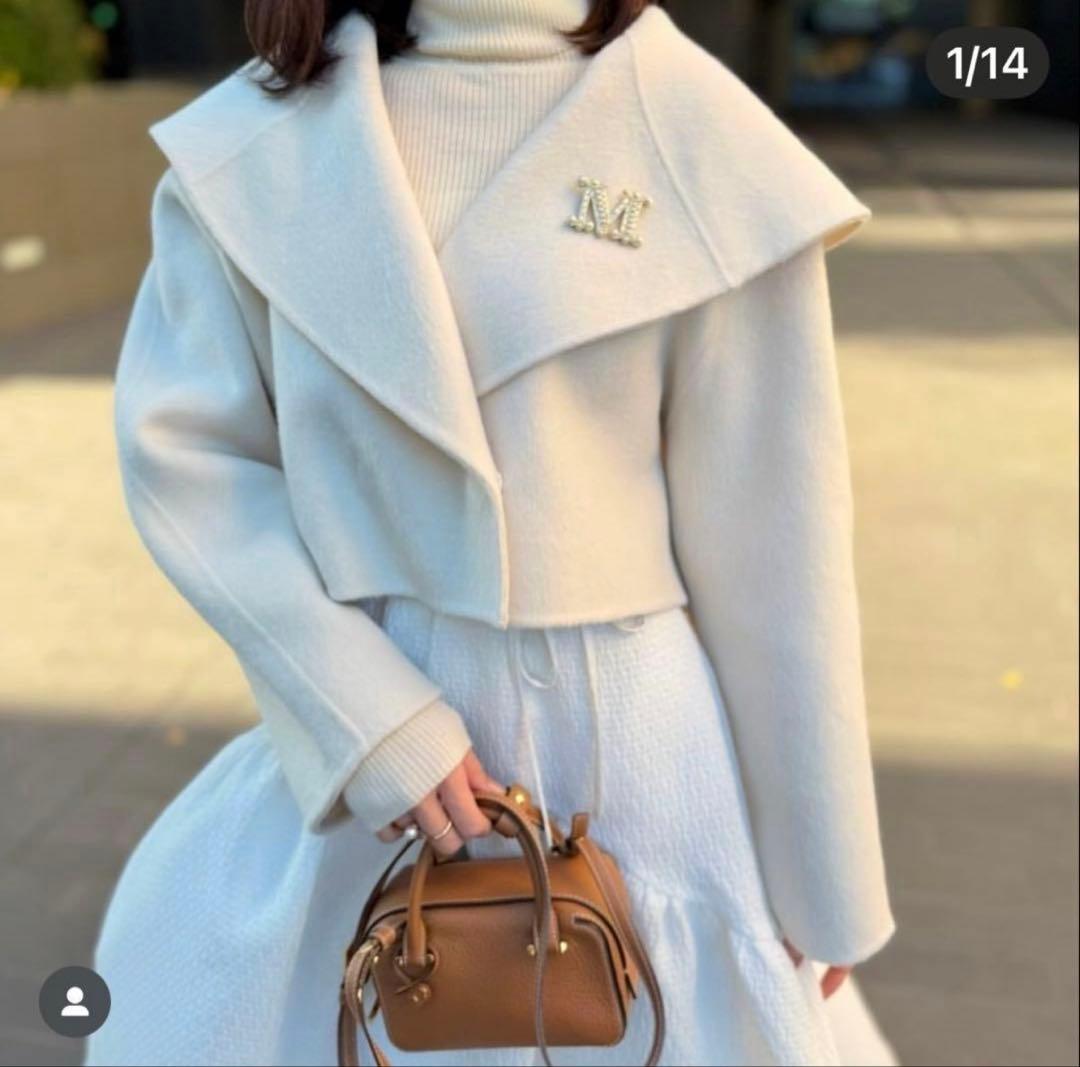 U-BIG REIMI ウールダブルフェイスショールカラーショートジャケット 即納+受注】【REIMI collaboration】ウールダブルフェイスショール