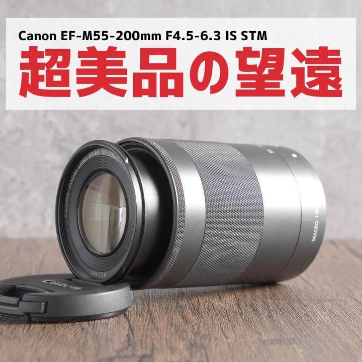美品✨イベントに✨Canon EF-M 55-200mm STM　838-2 レンタル] CANON EF-M 55-200mm F4.5-6.3 IS STM 望遠ズームレンズ