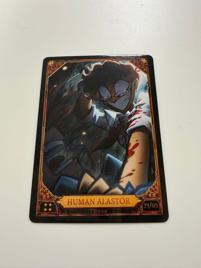 Human alastor ヒューマンアラスタートレカ Hazbin Hotel Fan Card 