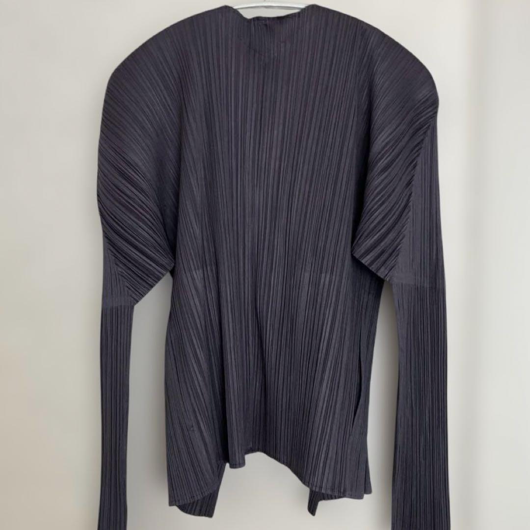 PLEATS PLEASE カーディガン 長袖 ダークグレー サイズ4 - メルカリ