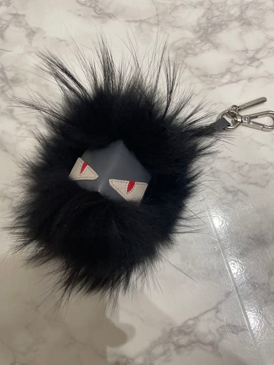 【USED】FENDI バッグチャーム FENDI Bag Bug Charm in Calf Leather and Fox Fur (red / black) | eBay