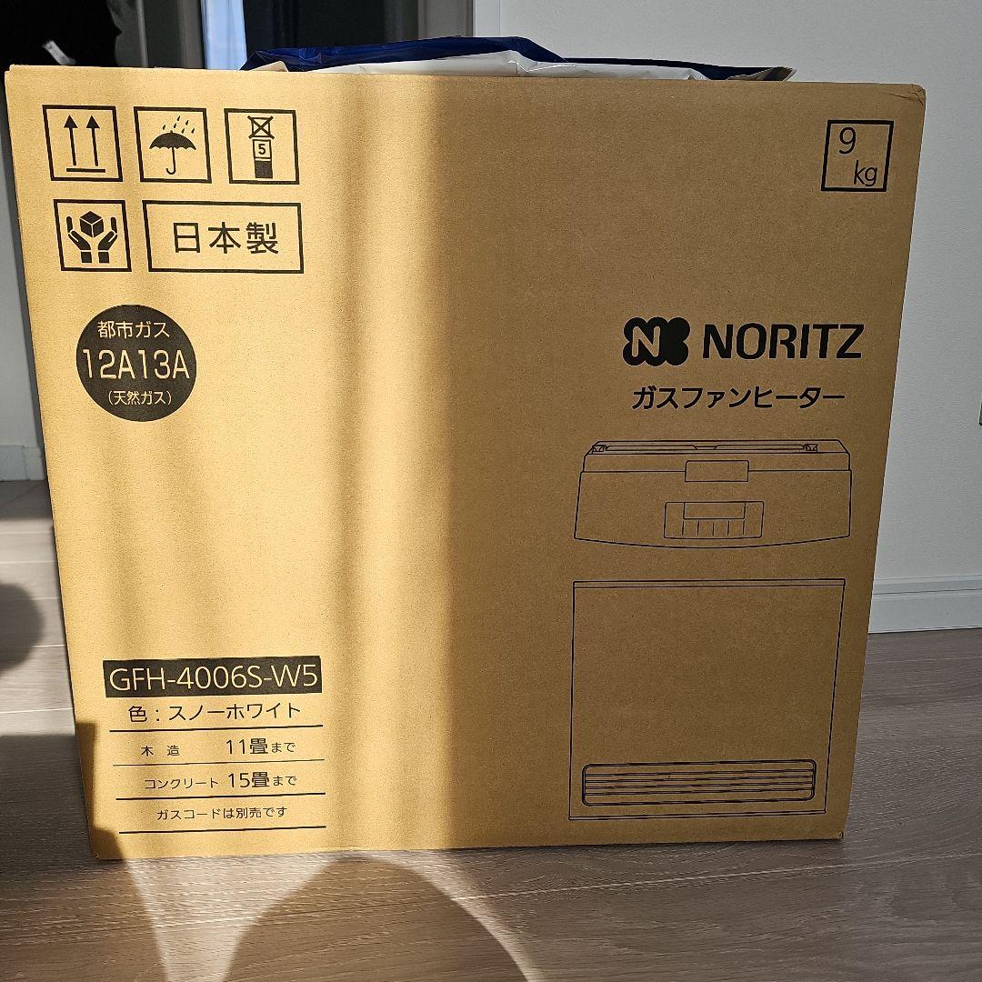 NORITZ ガスファンヒーター GFH-4006S-W5 NORITZ ノーリツ GFH-4006S-W5 ガスファンヒーター 2022年製 都市ガス