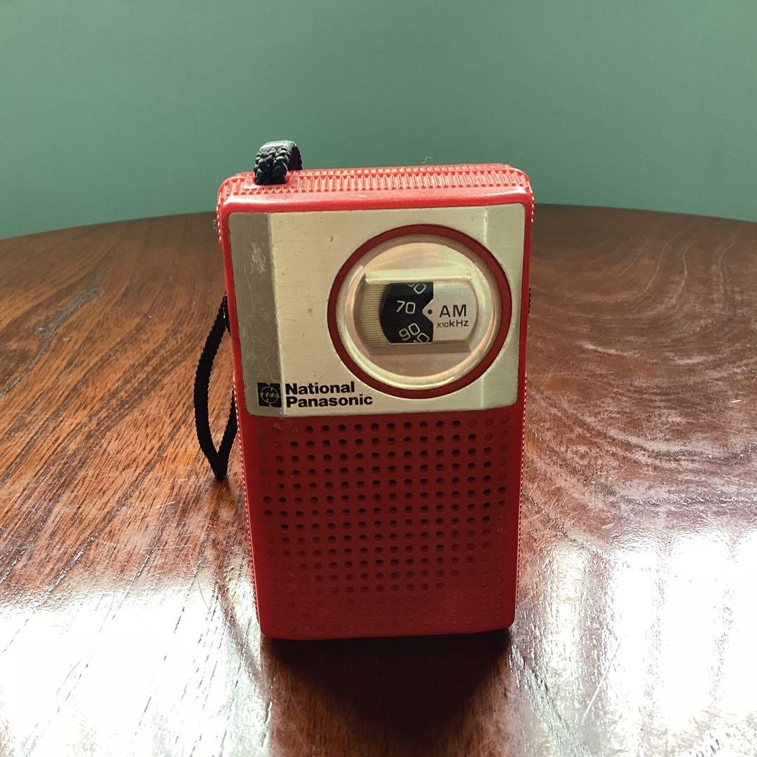 即日発送 ナショナル 小型ラジオ 赤 昭和レトロ - メルカリ