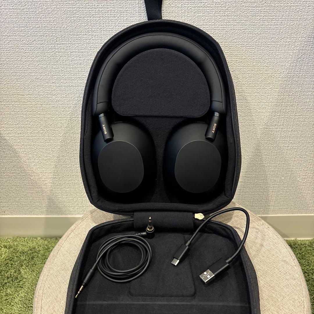 SONY wh-1000xm5 ブラック ワイヤレスヘッドホン SONY製 WH-1000XM5 高性能ノイキャンヘッドホン（ほぼ未使用） Amazon