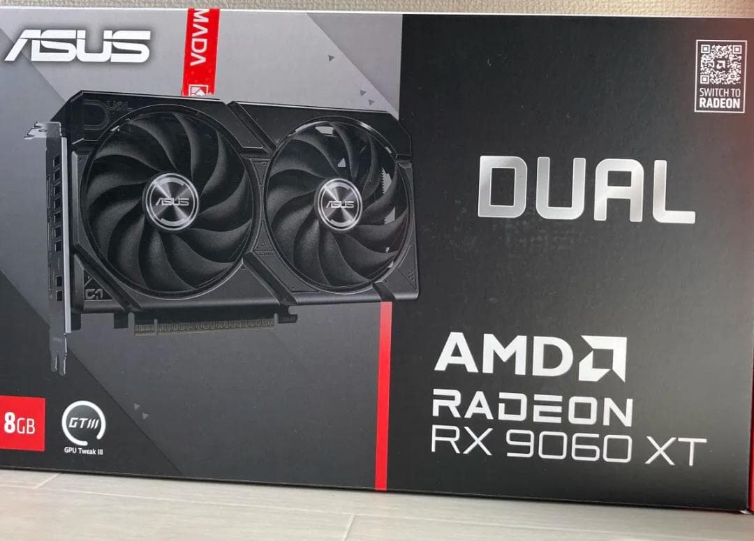 グラフィックボード・グラボ・ビデオカード ASUS DUAL Radeon RX 9060 XT 8GB ASUS Dual Radeon™ RX9060XT 8G GDDR6