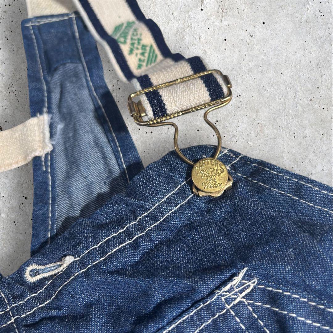 極美品 ビンテージ CARTER'S ガチャポケ 耳付 デニム オーバーオール