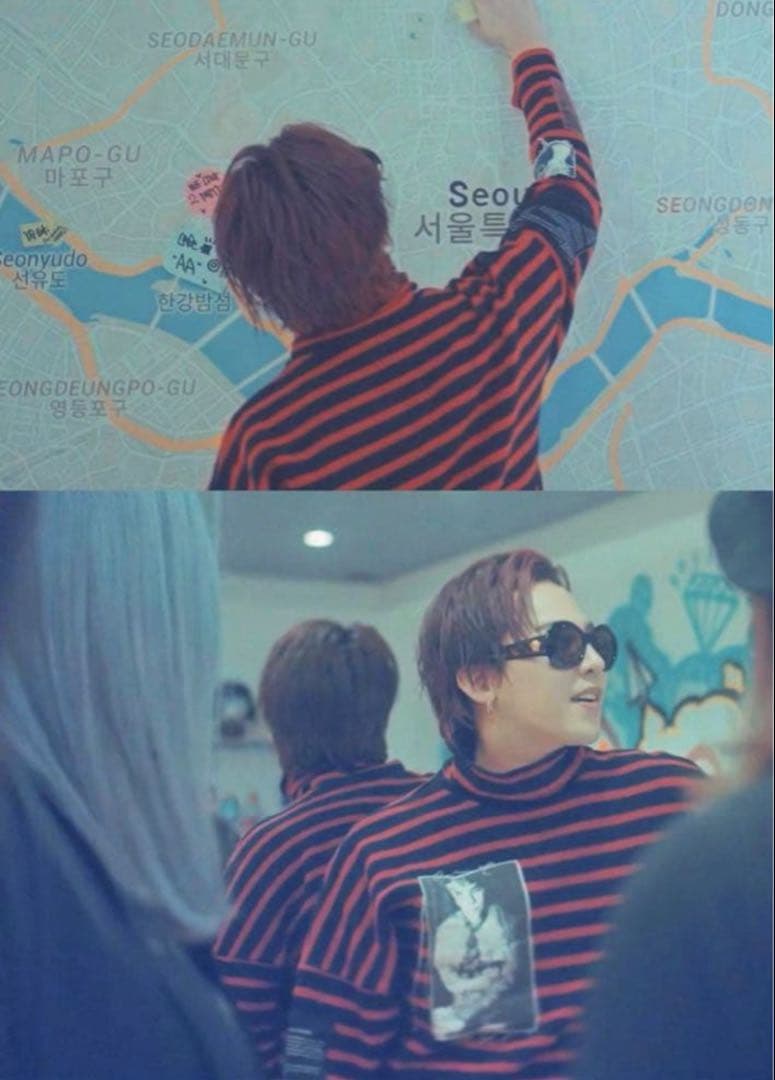 ジヨン GD G-DRAGON ジードラゴン ボーダータートルネック ジヨコス