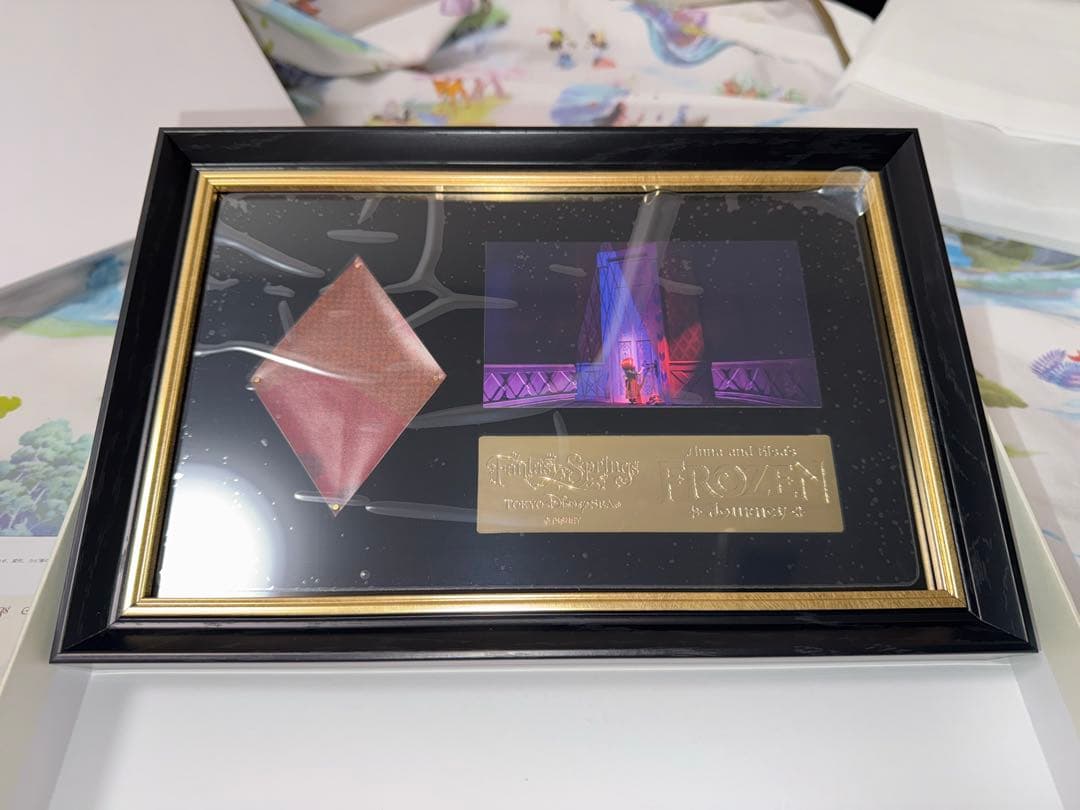 再値下げ【美品＋特典付き】\"アナとエルサのフローズンジャーニー\" アートフレーム Amazon.co.jp: 東京ディズニーシー絵本 アナとエルサのフローズン