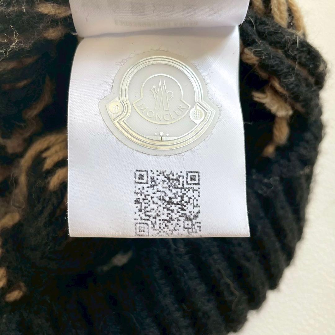 モンクレール】ニット セーター 総柄 ロゴ M 黒 アルパカ混 - メルカリ