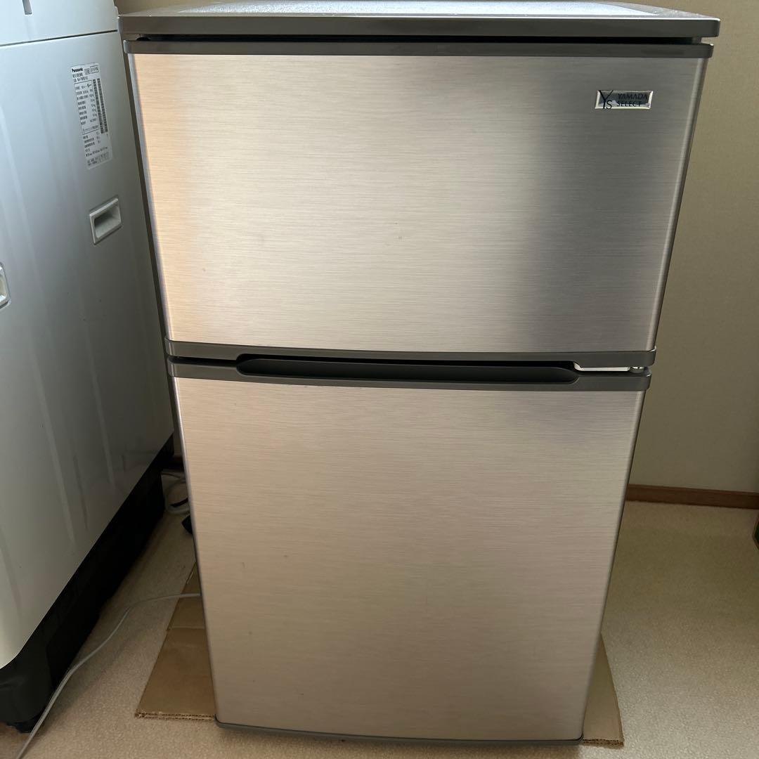 冷蔵庫　ヤマダ電機　一人暮らし　事務所　新生活　シルバー　小型　富山　美品 冷蔵庫 ヤマダ電機 一人暮らし 事務所 新生活 シルバー 小型 富山 美品