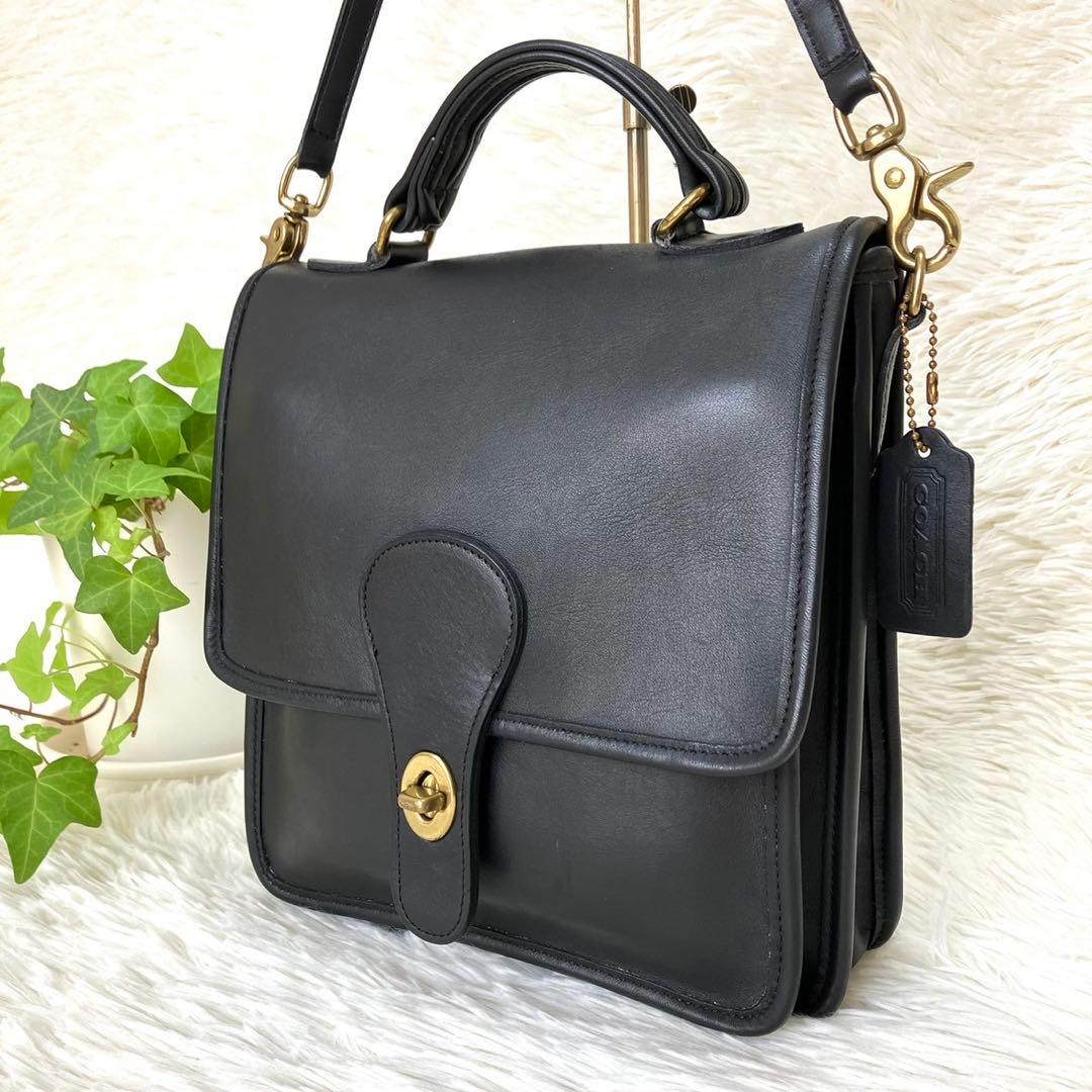 極美品】超希少 オールドコーチ 2way ショルダーバッグ 黒 アメリカ製