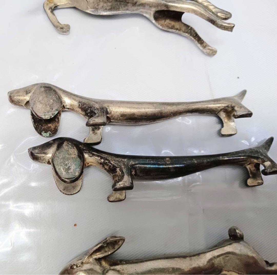 箸置き 馬 犬 兎 カンガルー アンティーク8点 インテリア 置物