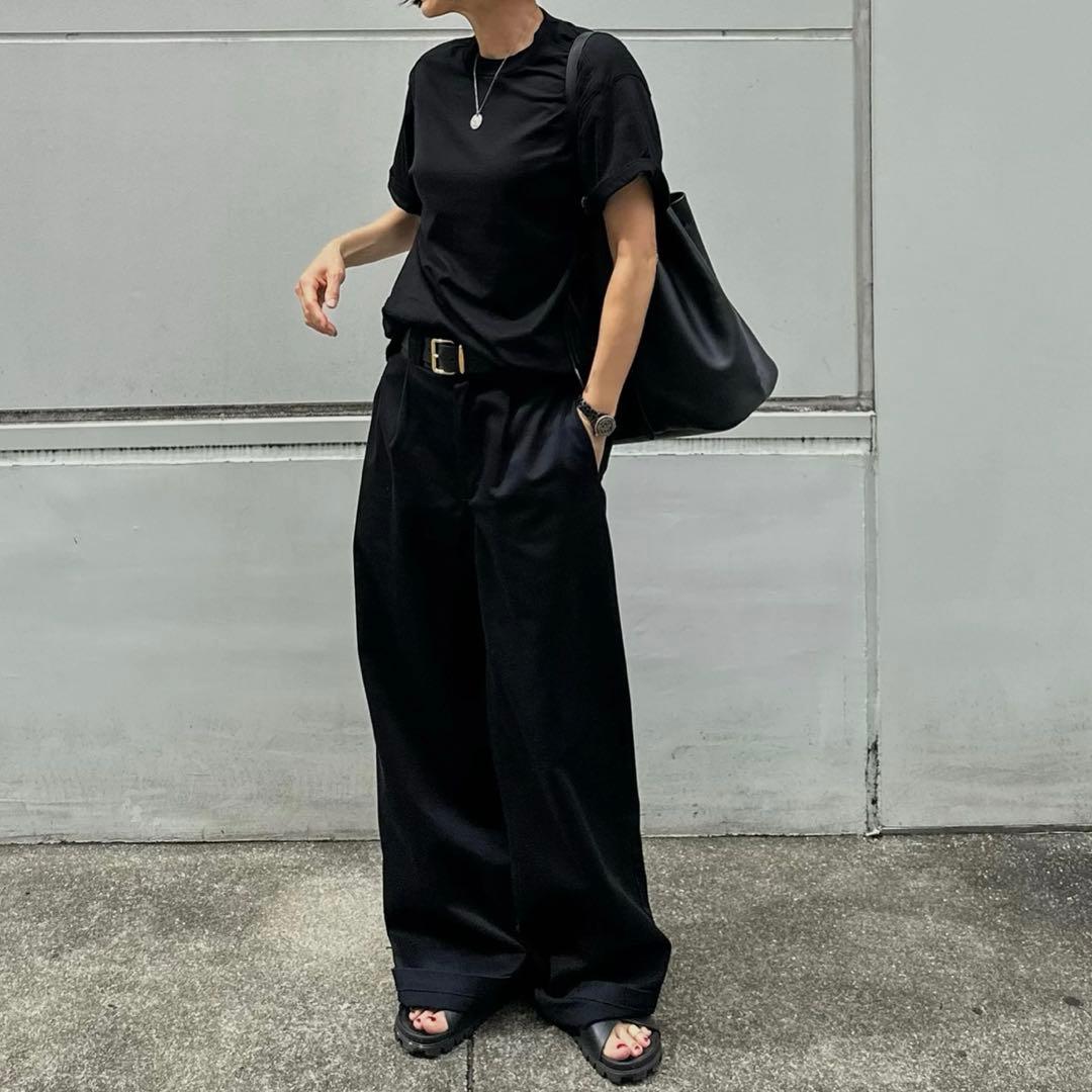 ok.soon×dickies コラボチノ　ブラック ok.soon×dickies wide chino pants (black) | ok.soon