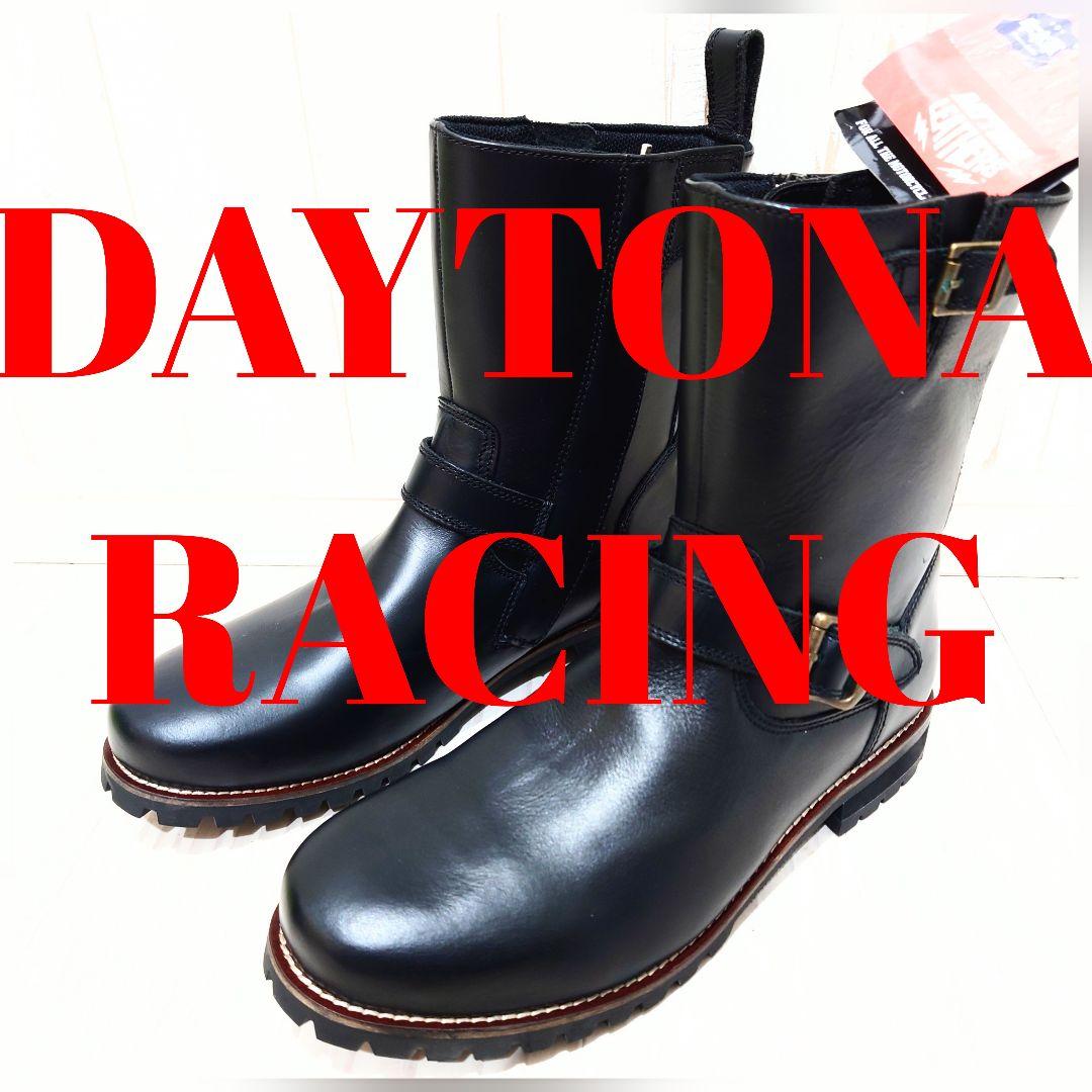 未使用 デイトナ 本革 バイクブーツ バイカーブーツ モーターサイクルブーツ HBS-004 エンジニアブーツ ブラック｜株式会社デイトナ
