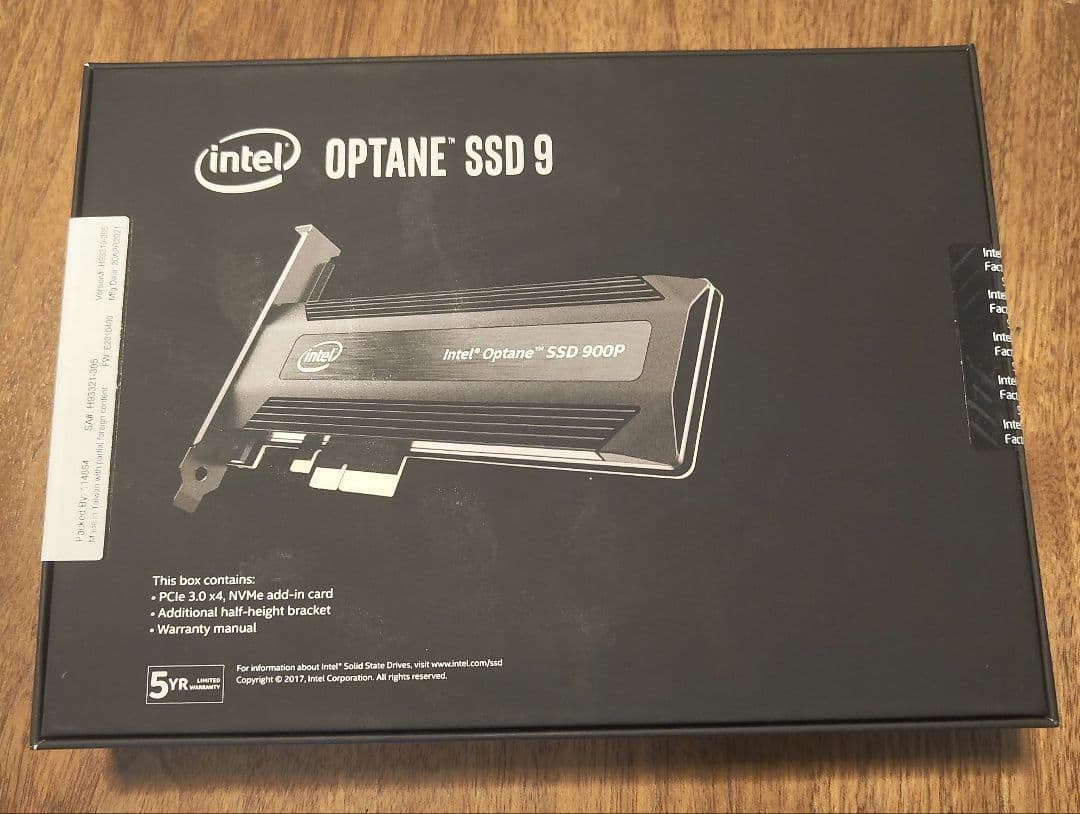 Optane 900P 280GB 新品未開封品 Amazon | Intel Optane SSD 900P PCIe x4接続 280GBモデル