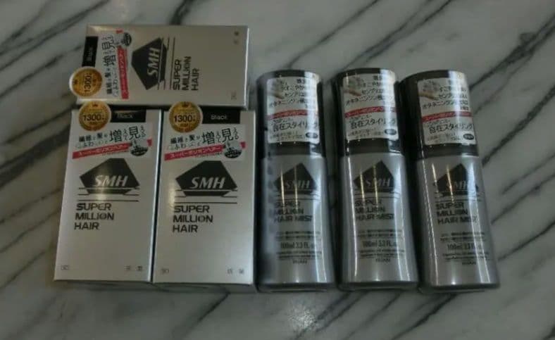 ブラック ルアンスーパーミリオン３０ｇが３個 ミスト３本新パッケージ スーパーミリオンヘアー 30g（ブラック）3個セット【メーカー正規品