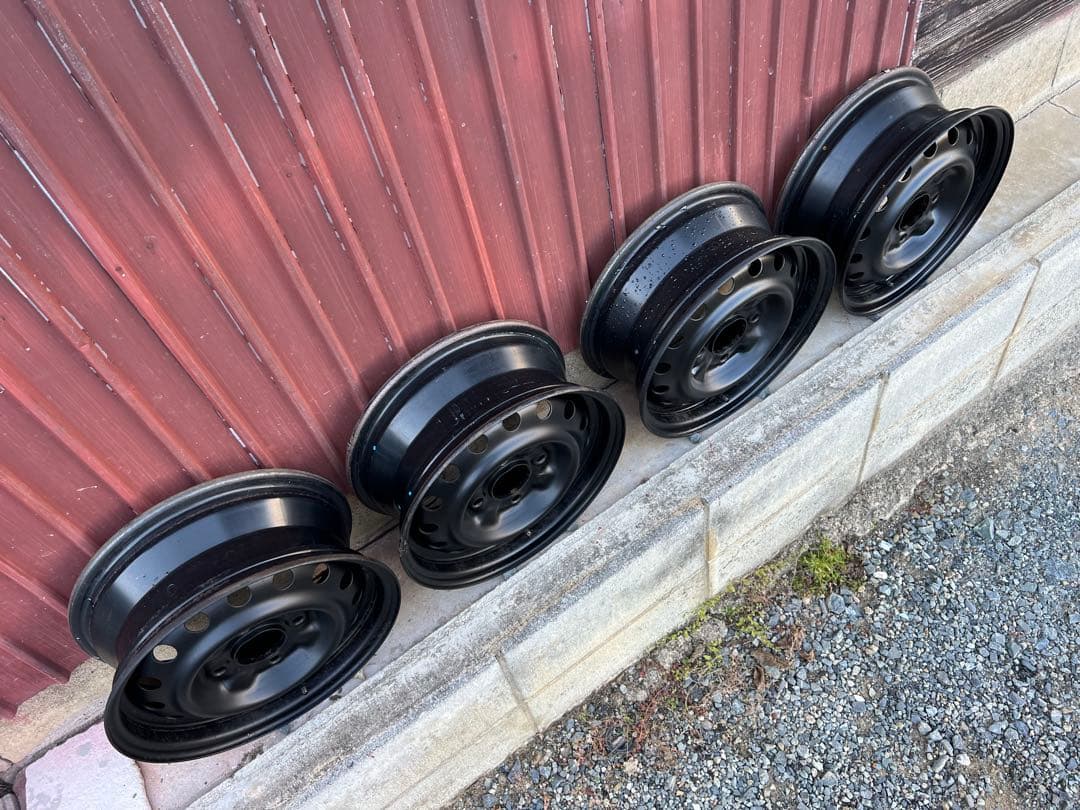 日産純正 14in 5.5JJ 114.3 スチールホイール 4本セット