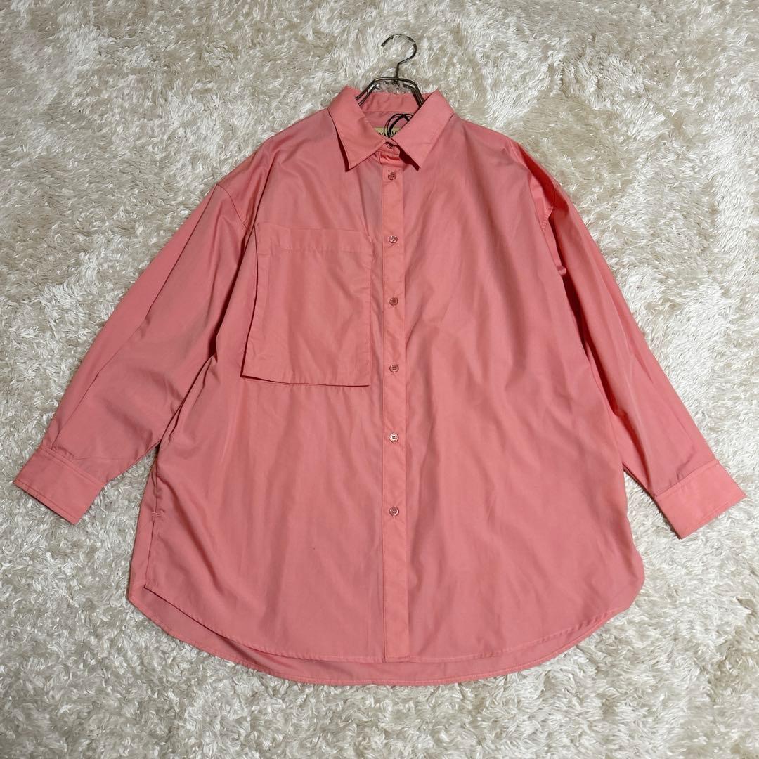 新品未使用】トーマスマグパイ シャツ ブラウス 襟にロゴ ピンク ノン