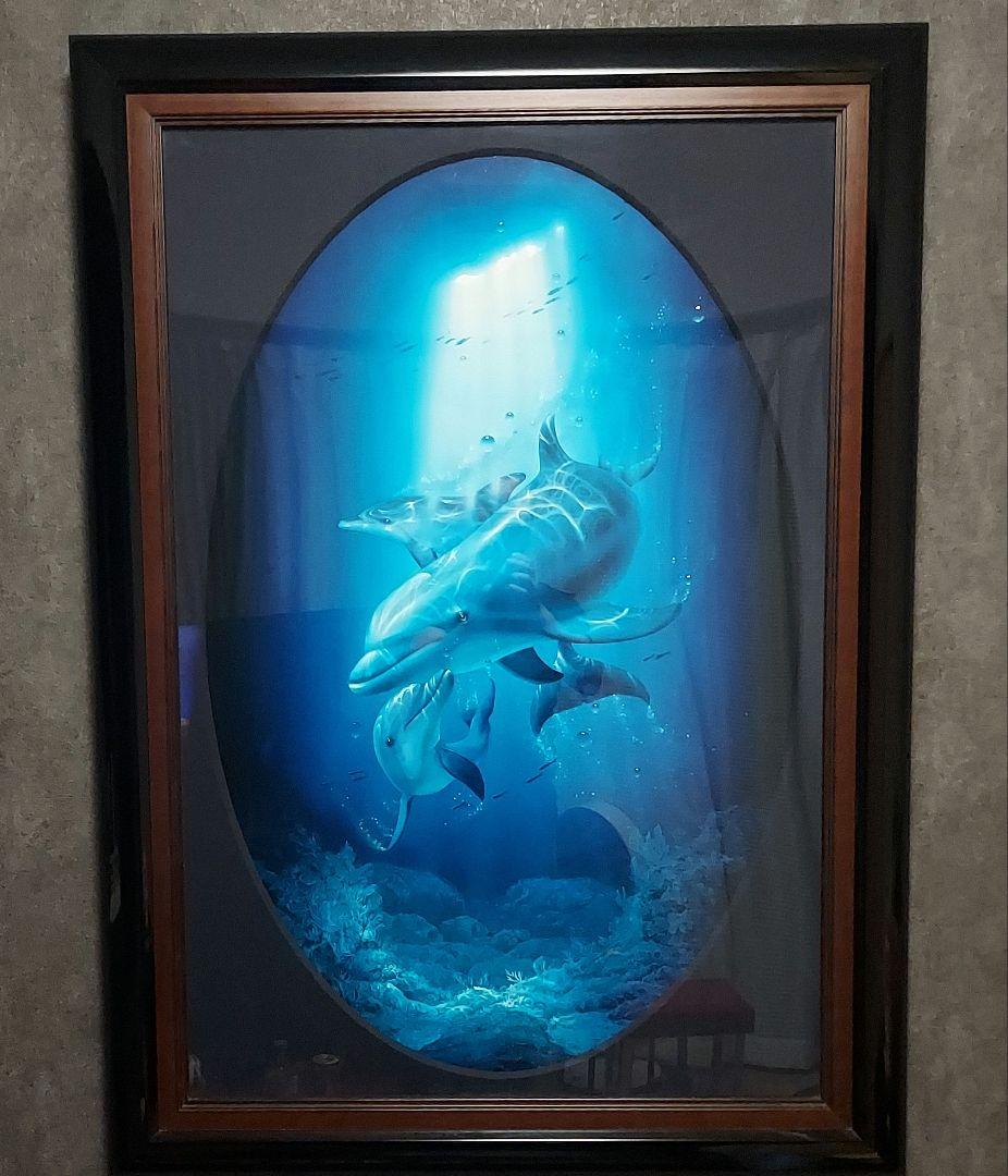 絵画『水辺の大木』ヘイ平山画