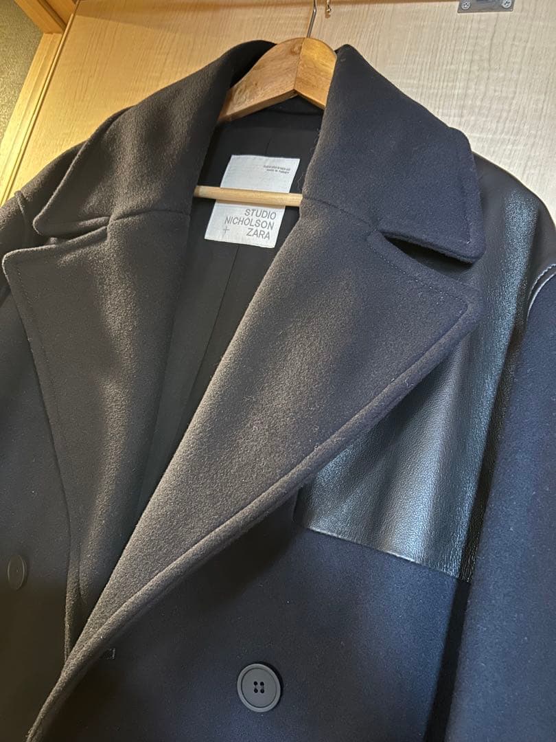 ZARA STUDIO NICHOLSON リアルレザー切替 Pコート - メルカリ