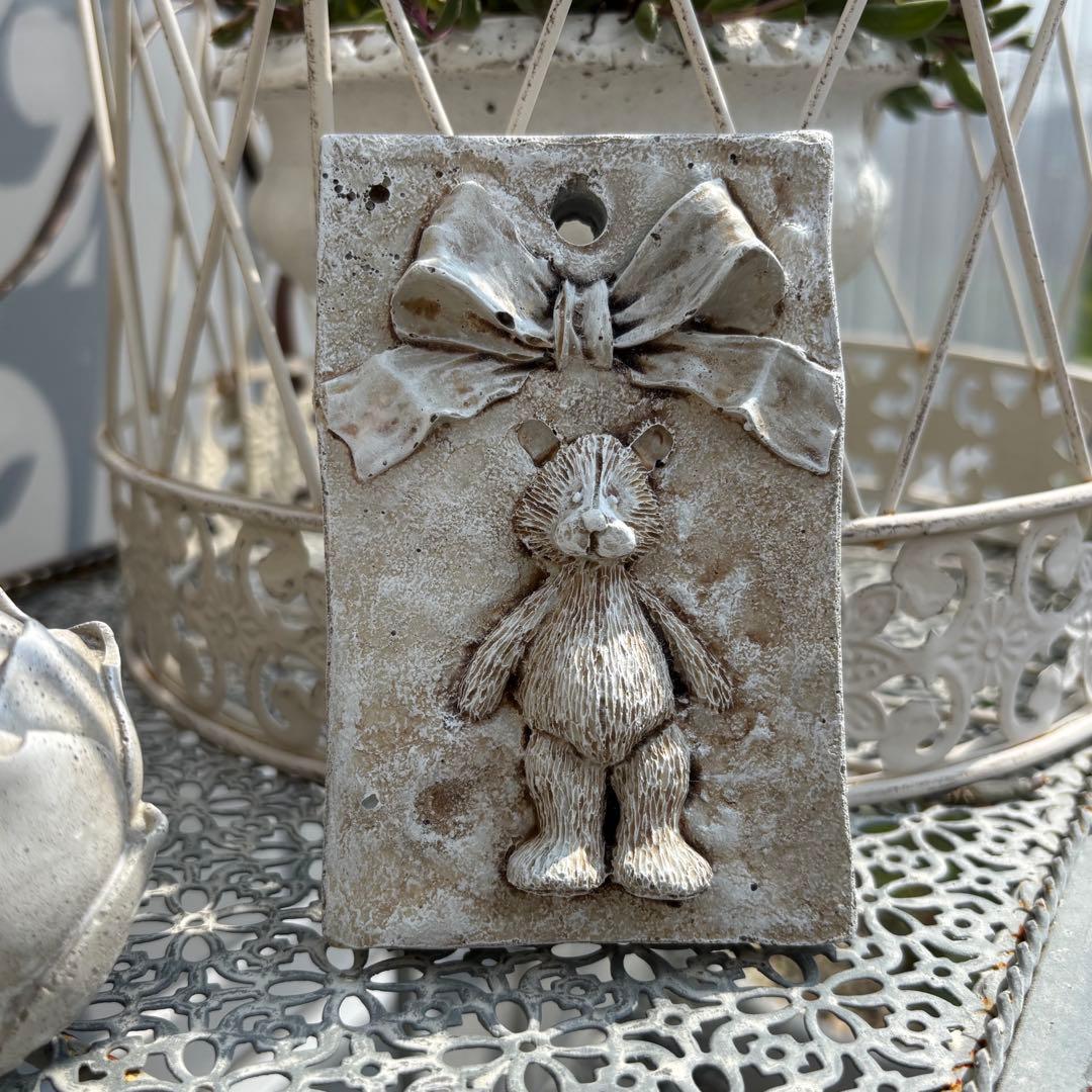 ガーデンプレート ガーデニングオブジェ セメントオブジェ ガーデン