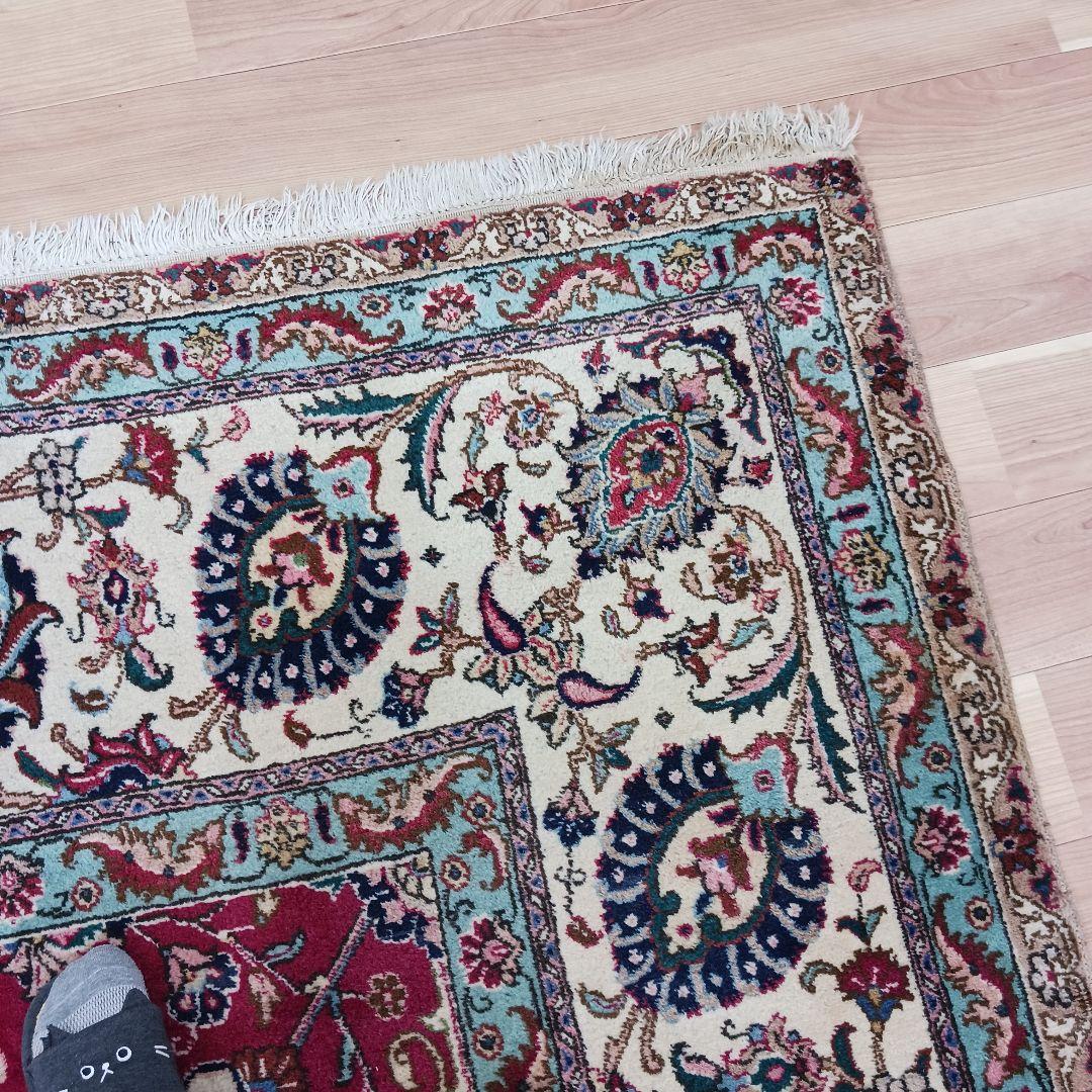 Y2023 ペルシャ絨毯 ウール 手織り 特大 412×313㎝ 工房サイン - メルカリ