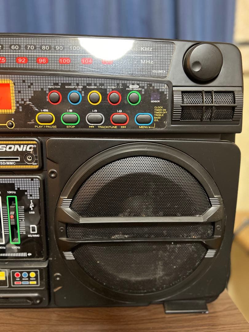 激レア LASONIC Bluetooth レトロ ラジカセ風 ラソニック