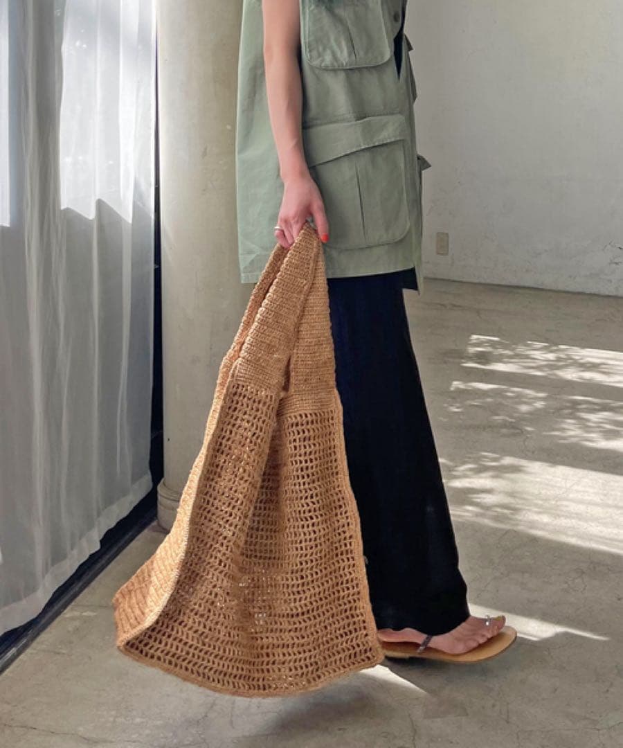 NOROノロ 【美品】SACHET BRISTOL ラフィアバッグ