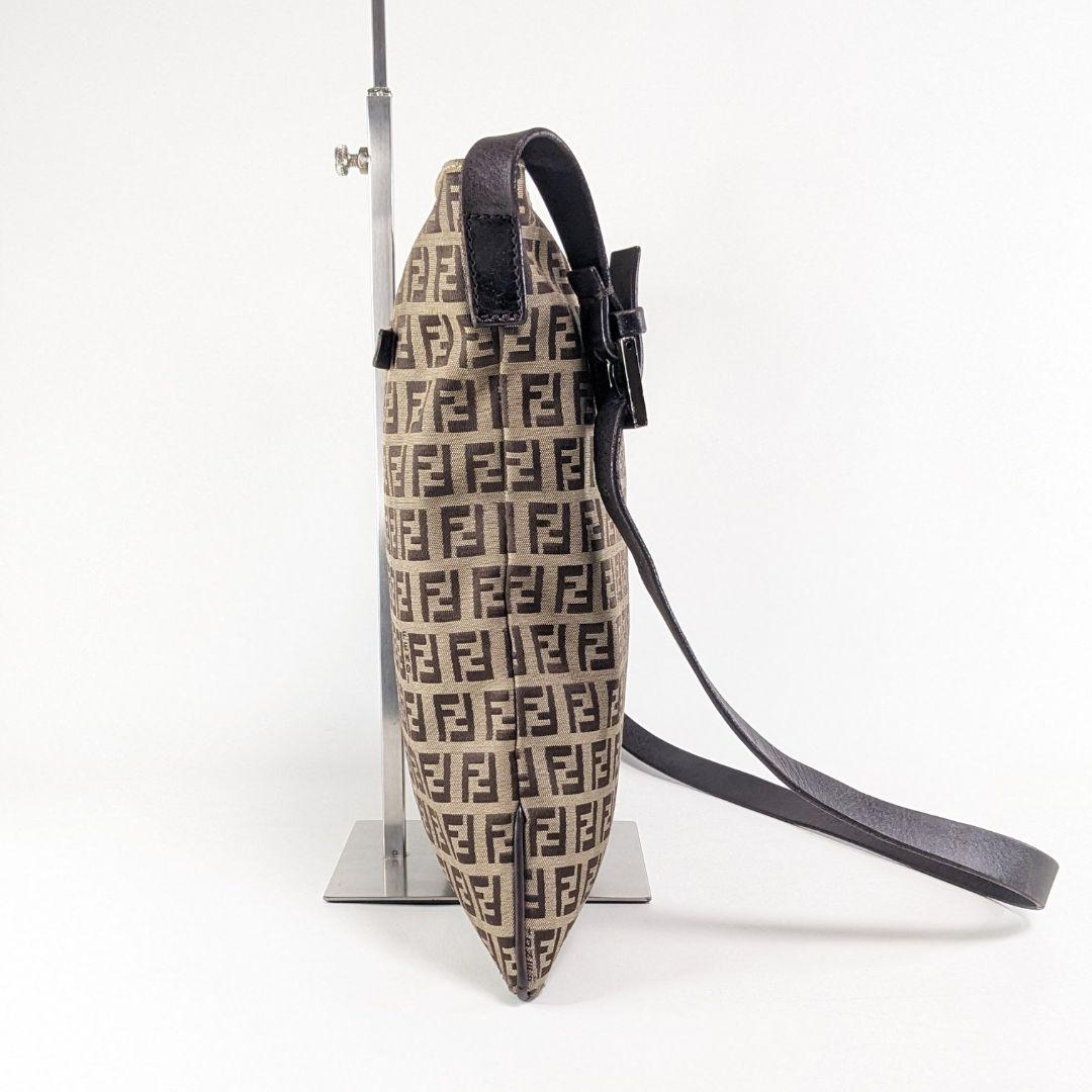 フェンディ ズッキーノ ズッカ ショルダーバッグ キャンバス レザー