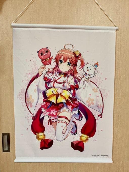 さくらみこ 初個人ボイス 直筆サイン入りポストカード&B2タペストリー