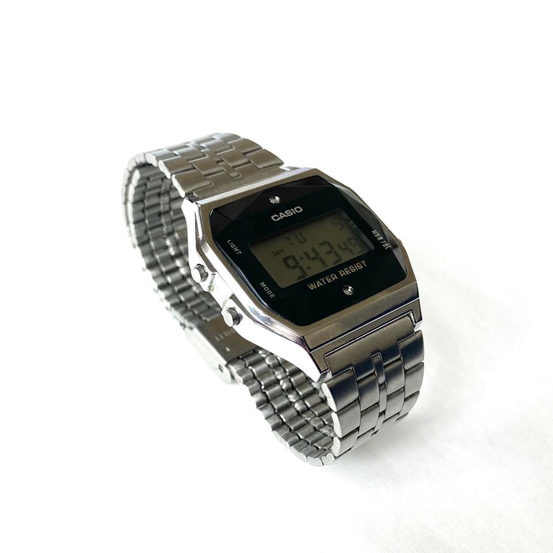 CASIO デジタル ウォッチ ゴールド 593 A159W JAPAN 腕時計 Casio