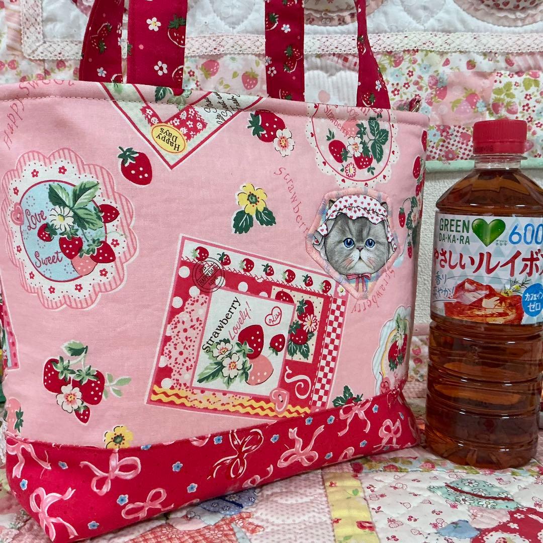 葉*明様 ファスナー付トートバッグ❣️バレリーナ♡ルミちゃん❣️真っ赤な