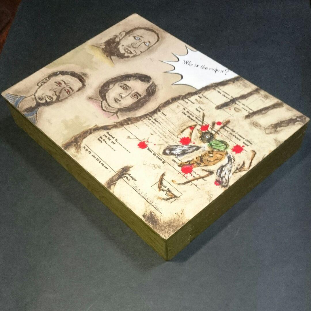 西谷拓磨 「犯人は誰だ」現代ポップアーティスト 油彩 水彩 絵画 本物